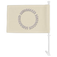 Sandbagger circle cream car and boat flag