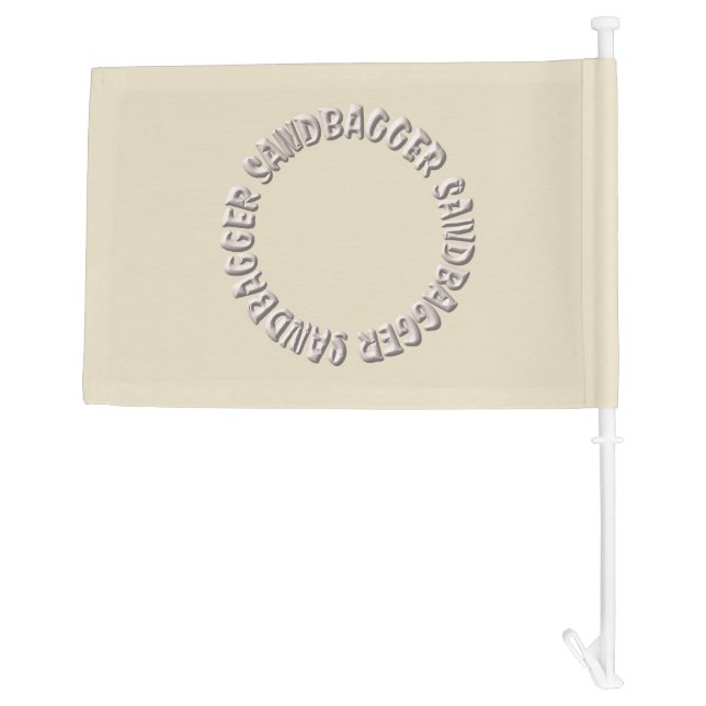 Sandbagger circle cream car and boat flag (Back)