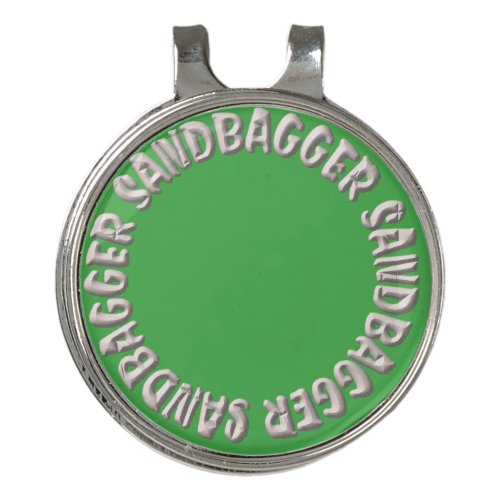 Sandbagger circle green hat clip