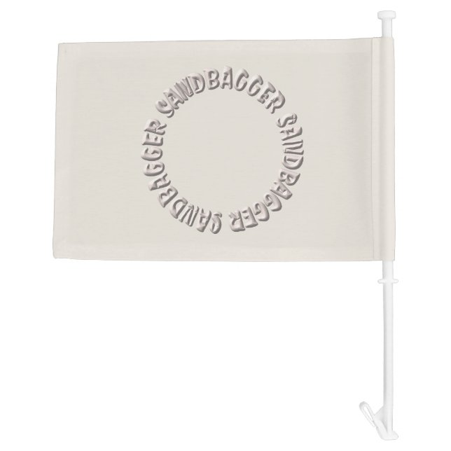 Sandbagger circle white sands car and boat flag (Back)