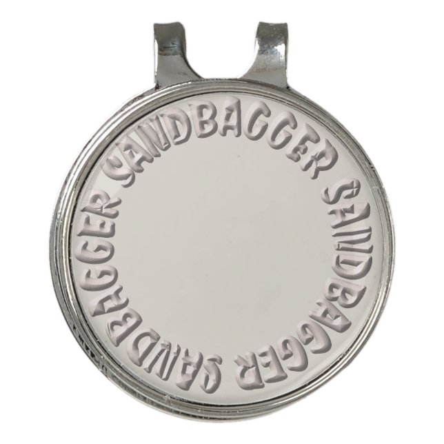 Sandbagger circle white sands hat clip (Front)