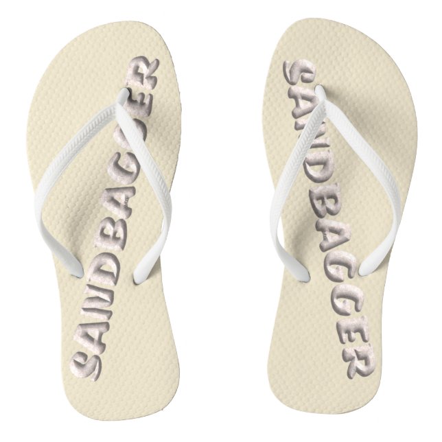 Sandbagger cream flip flops (Footbed)