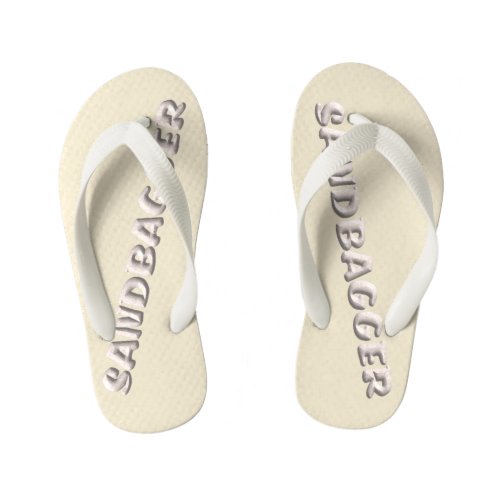 Sandbagger cream toddler flip flops