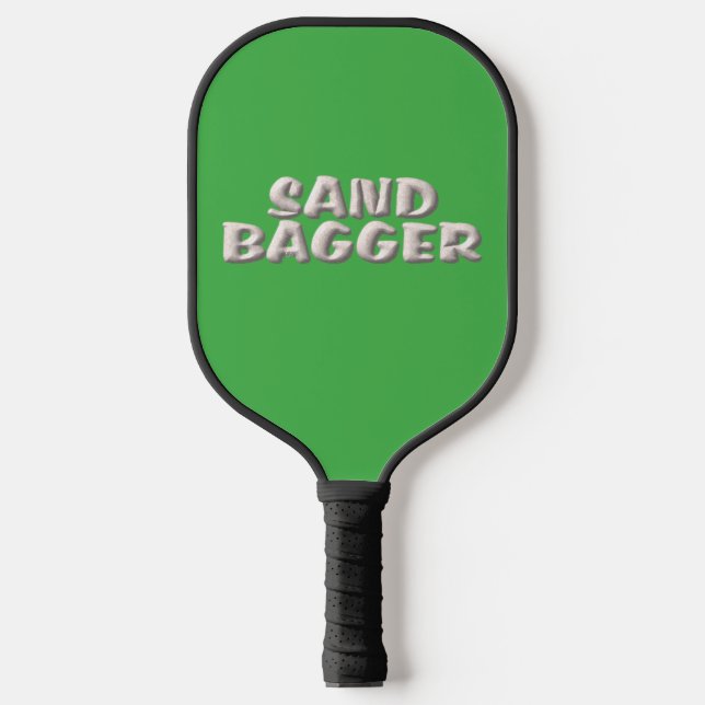 Sandbagger green black pickleball paddle (Front)