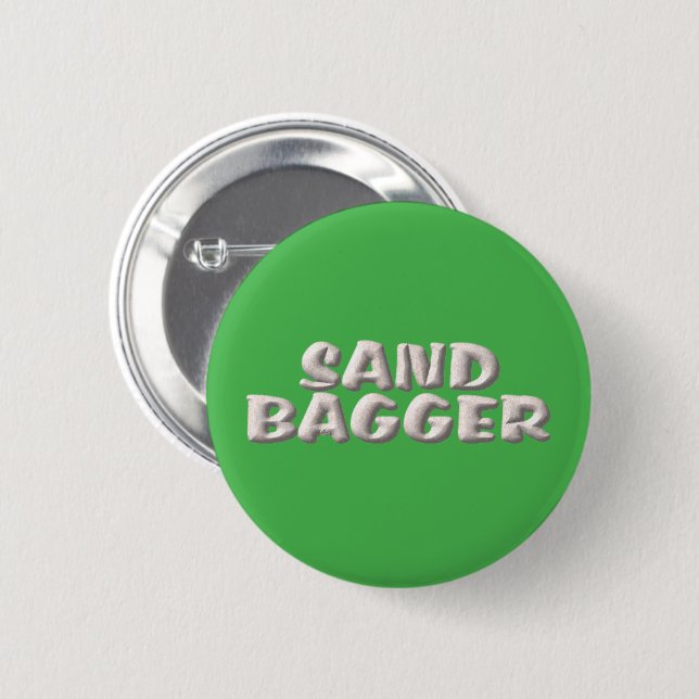 Sandbagger green button (Front & Back)