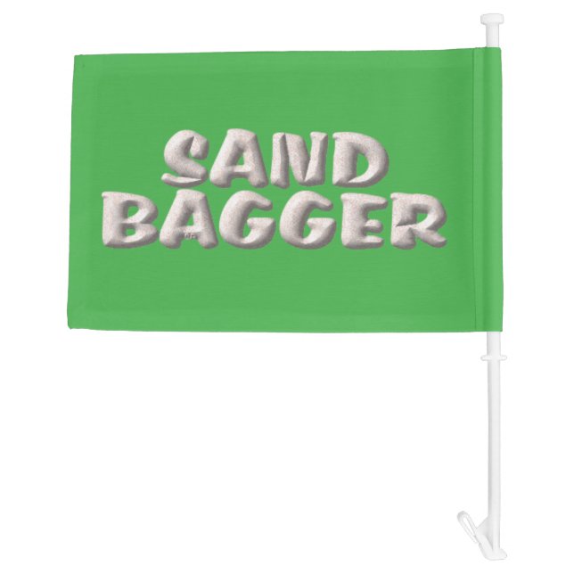 Sandbagger green car and boat flag (Back)