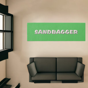Sandbagger green indoor runner rug