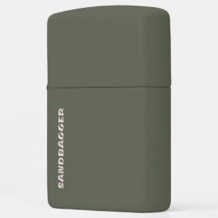 Sandbagger green matte Zippo lighter