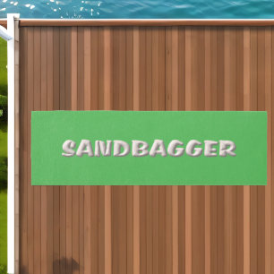 Sandbagger green outdoor runner rug