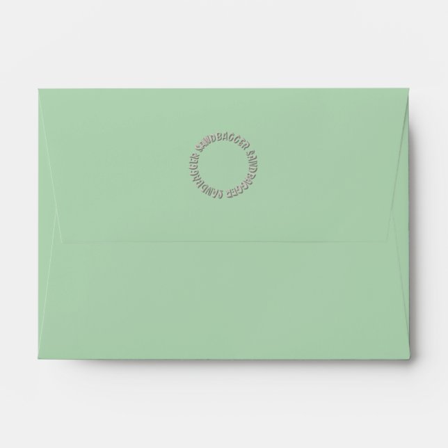 Sandbagger green small envelopes back (Back (Top Flap))