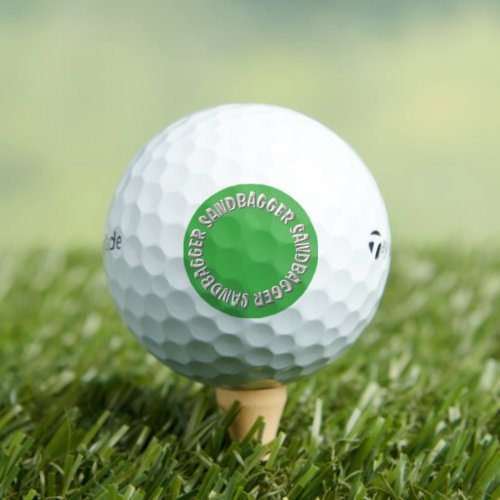 Sandbagger green Taylor Made TP5 golf balls 12 pk