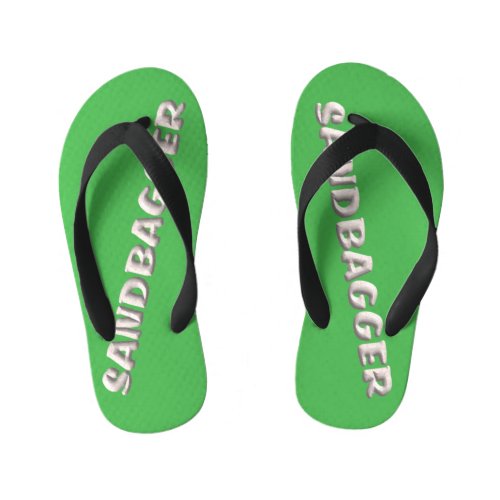 Sandbagger green toddler flip flops