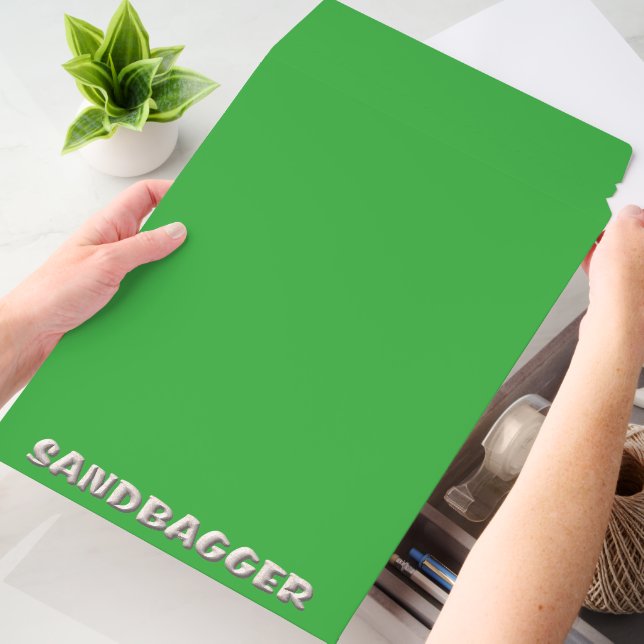 Sandbagger green vert shipping envelope mailers l (Desk)