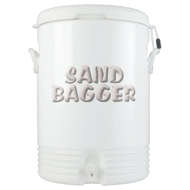 Sandbagger Igloo beverage cooler 10 gal (Front)