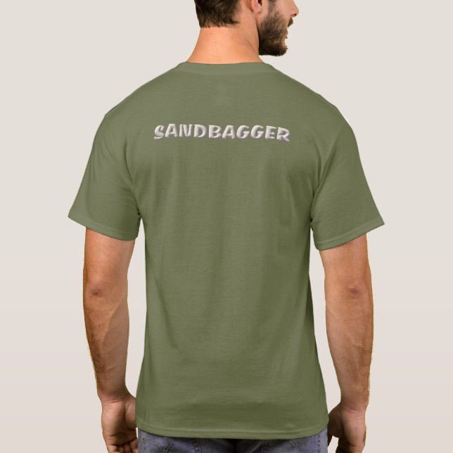 Sandbagger men fatigue green T-shirt back (Back)