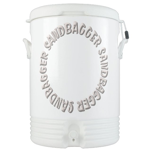 Sandbagger oval Igloo beverage cooler 10 gal (Front)