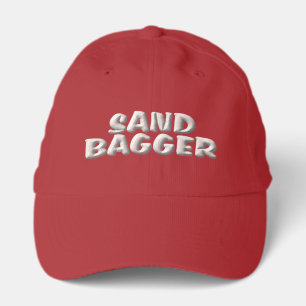 Sandbagger red performance golf cap