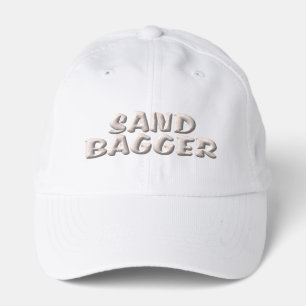 Sandbagger white performance golf cap