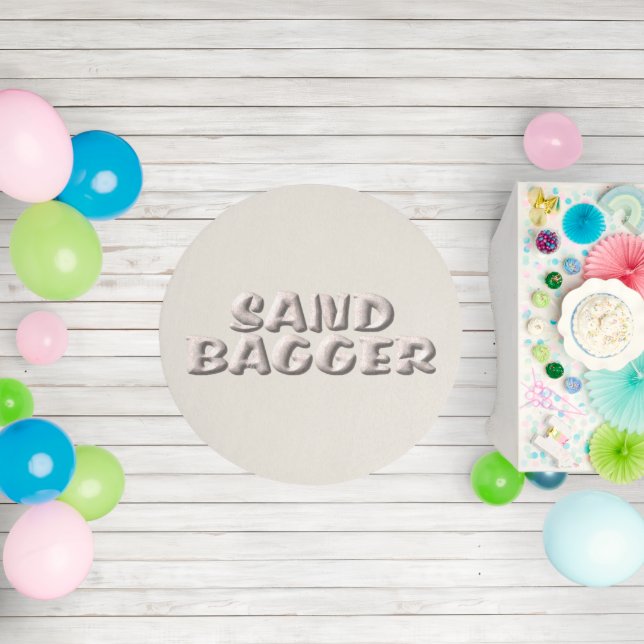 Sandbagger white sands outdoor round rug (Insitu (Birthday))