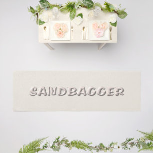 Sandbagger white sands outdoor runner rug