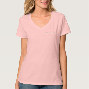 Sandbagger women pink v-neck T-shirt back
