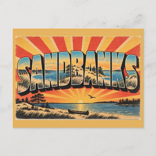 Sandbanks ON Dunes Lake Ontario Beach Art Postcard