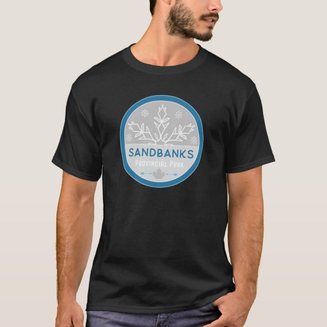 Sandbanks Provincial Park Ontario ON Canada Snow L T-Shirt (Front)