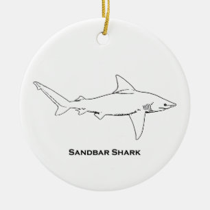 Sandbar Shark Ceramic Ornament