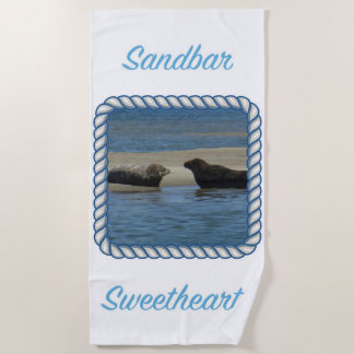 Sandbar Sweethearts Beach Towel