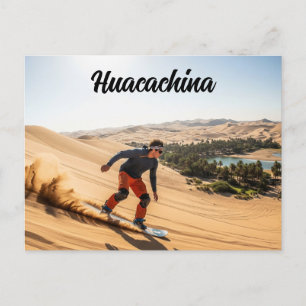 Sandboarding in Huacachina Peru Travel Postcard