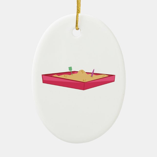 Sandbox Ceramic Ornament (Front)