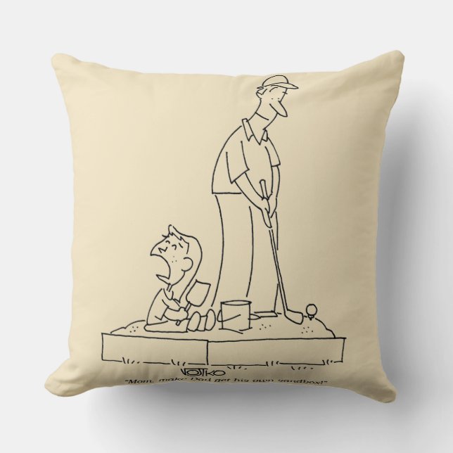 Sandbox Throw Pillow (Front)