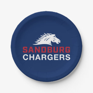 Sandburg Chargers Paper Plates