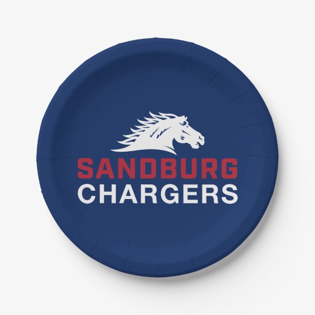 Sandburg Chargers Paper Plates (Front)
