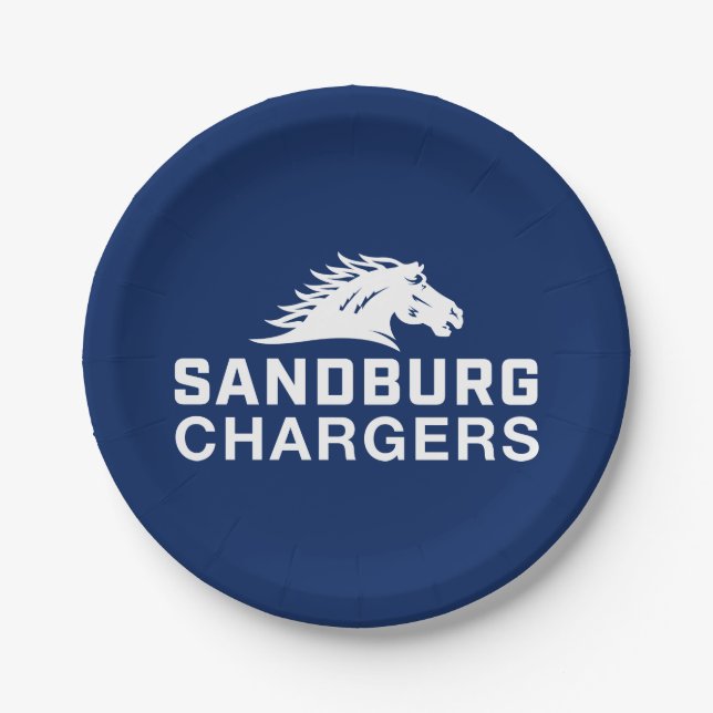 Sandburg Chargers Paper Plates (Front)