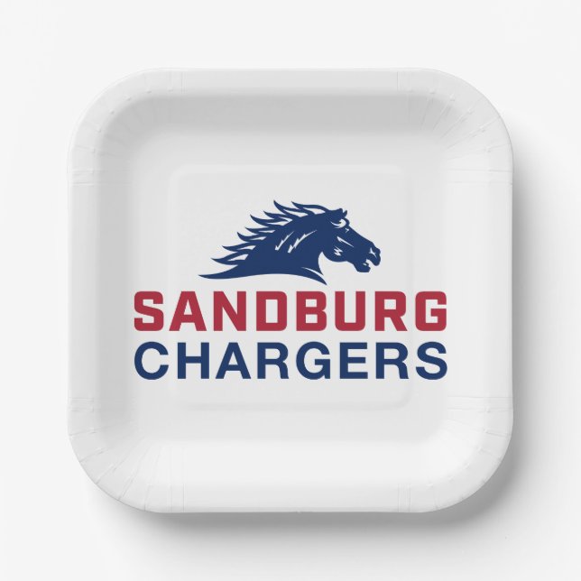 Sandburg Chargers Paper Plates (Front)