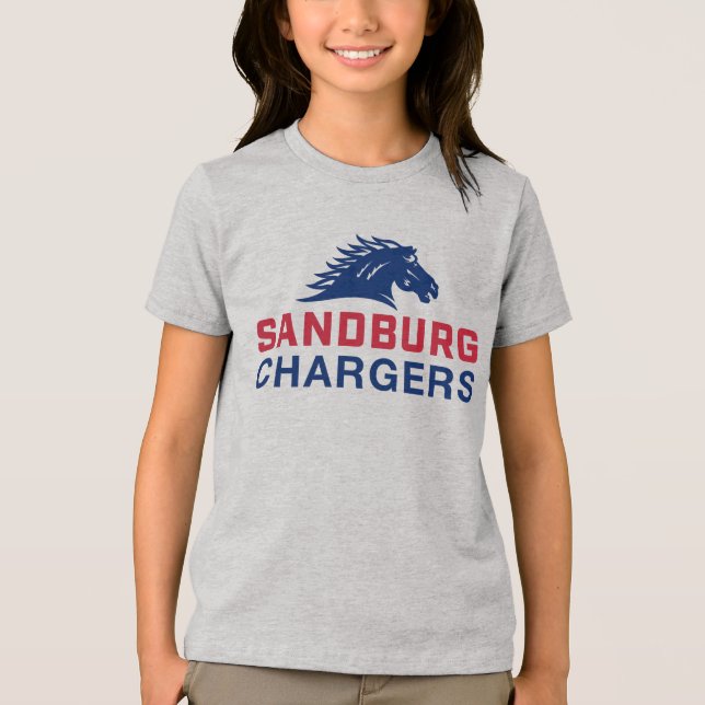 Sandburg Chargers Tri-Blend Shirt (Front)