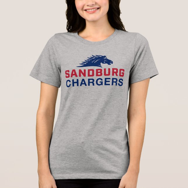 Sandburg Chargers Tri-Blend Shirt (Front)