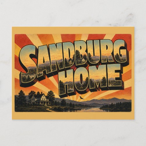 Sandburg Home North Carolina Farm Mountain Lake Postcard