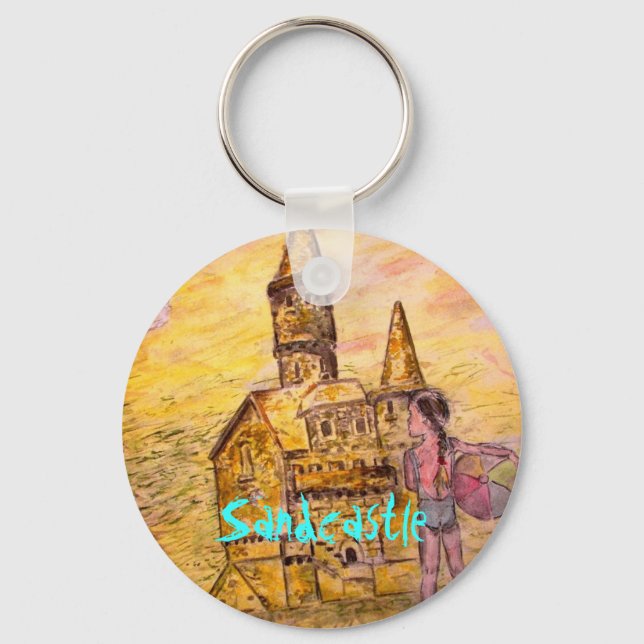 Sandcastle Art Keychain (Front)