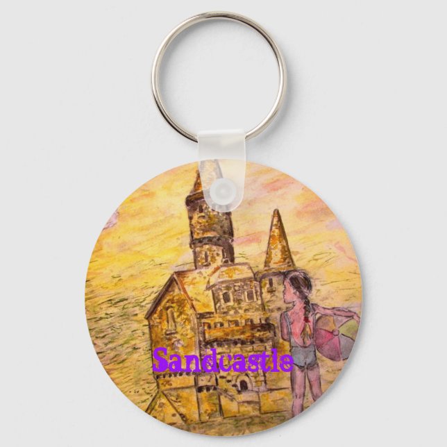 Sandcastle Art Keychain (Front)