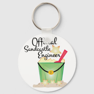 Sandcastle Engineer Keychain
