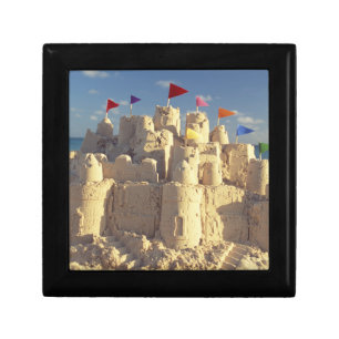Sandcastle On Beach Keepsake Box