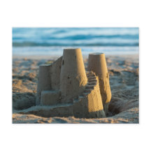 Sandcastle On The Beach Cute Fun Nautical Summer