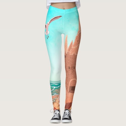 Sandcastle Seagull leggings