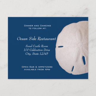 Sanddollar Wedding Reception Enclosure Card