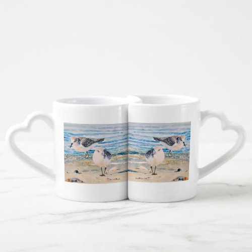 Sanderling Lovers Coffee Mug Nesting Set