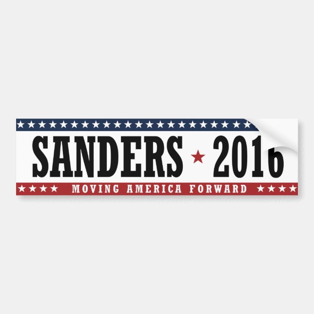 Sanders 2016 Moving America Forward Bumper -.png Bumper Sticker (Front)