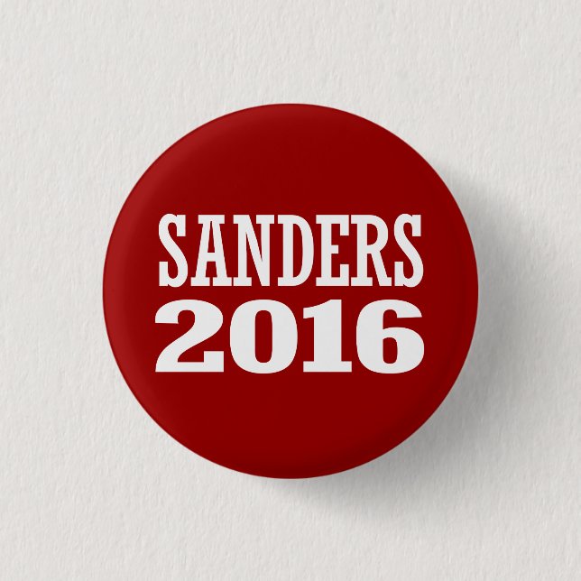 SANDERS 2016 PINBACK BUTTON (Front)