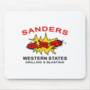 Sanders Construction Logo On Left Chest  Mouse Pad